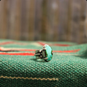 Sonoran Rose Turquoise + Sterling Ring >> UK M