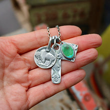 Load image into Gallery viewer, Sonoran Mountain turquoise Pendant + Bar Pendant Reworked Necklace