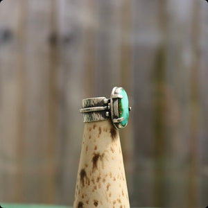 Sonoran Rose Turquoise + Sterling Ring >> UK M