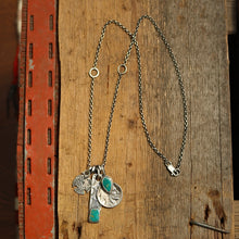 Load image into Gallery viewer, Royston turquoise  + 1920 Nickel Reworked Necklace