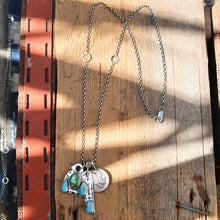 Load image into Gallery viewer, Sonoran Mountain + Sierra Bella Turquoise Thunderbird + Bar Pendant Reworked Necklace