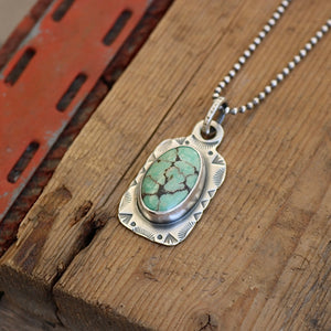 Damele Turquoise Dog Tag Necklace