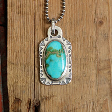 Load image into Gallery viewer, Sonoran Mountain Turquoise Dog Tag Necklace