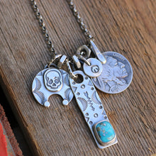Load image into Gallery viewer, Sierra Bella turquoise Bar Pendant + Naja Reworked Necklace