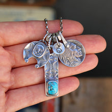 Load image into Gallery viewer, Sierra Bella turquoise Bar Pendant + Naja Reworked Necklace