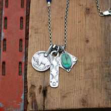 Load image into Gallery viewer, Sonoran Mountain turquoise Pendant + Bar Pendant Reworked Necklace