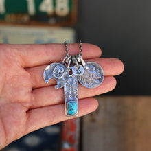 Load image into Gallery viewer, Sierra Bella turquoise Bar Pendant + Naja Reworked Necklace