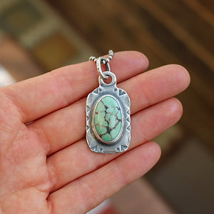 Damele Turquoise Dog Tag Necklace