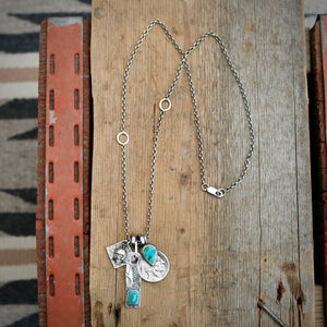 Sonoran Mountain turquoise  + 1920 Nickel Reworked Necklace