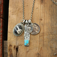 Load image into Gallery viewer, Sierra Bella turquoise Bar Pendant + White Buffalo Pendant Reworked Necklace