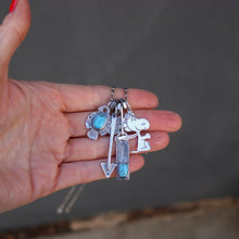 Load image into Gallery viewer, VINTAGE Snoopy with Sierra Bella turquoise Bar Pendant + Thunderbird Reworked Necklace
