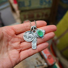 Load image into Gallery viewer, Sonoran Mountain turquoise Pendant + Bar Pendant Reworked Necklace