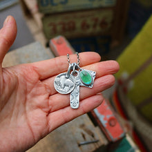 Load image into Gallery viewer, Sonoran Mountain turquoise Pendant + Bar Pendant Reworked Necklace