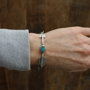 Sterling silver Arrow + Pilot Mountain Bracelet