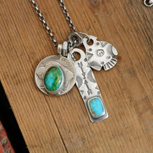 Load image into Gallery viewer, Sierra Bella Turquoise Bar Pendant + Sonoran Mountain Turquoise + Buffalo Nickel Reworked Necklace