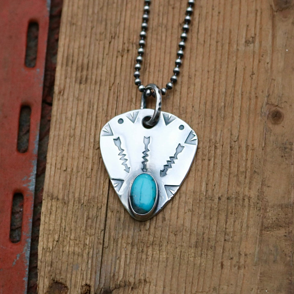 Nacozari Turquoise Plectrum Necklace