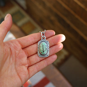 Damele Turquoise Dog Tag Necklace