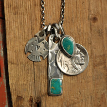 Load image into Gallery viewer, Royston turquoise  + 1920 Nickel Reworked Necklace