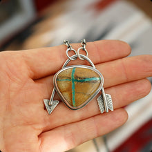 Load image into Gallery viewer, Royston Turquoise Arrow Pendant Necklace