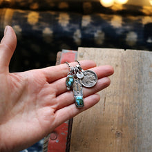 Load image into Gallery viewer, Kingman turquoise Bar Pendant + Pendant Reworked Necklace