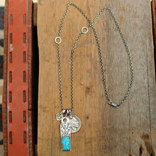 Load image into Gallery viewer, Sierra Bella Turquoise Bar Pendant + Nickel Reworked Necklace