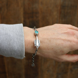 Sterling silver Arrow + Pilot Mountain Bracelet