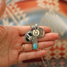 Load image into Gallery viewer, Sierra Bella turquoise Bar Pendant + White Buffalo Pendant Reworked Necklace