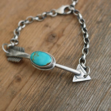 Load image into Gallery viewer, Sterling silver Arrow + Pilot Mountain Bracelet #1