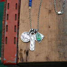 Load image into Gallery viewer, Sonoran Mountain turquoise Pendant + Bar Pendant Reworked Necklace