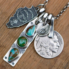 Load image into Gallery viewer, VINTAGE 70s ILLINOIS State Pendant Reworked Necklace