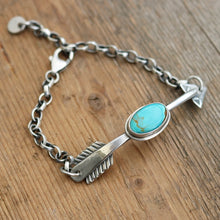 Load image into Gallery viewer, Sterling silver Arrow + Pilot Mountain Bracelet #1