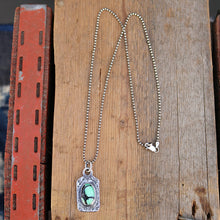 Load image into Gallery viewer, Rose Emerald Variscite Sterling Silver Dog Tag Necklace