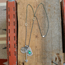 Load image into Gallery viewer, Sonoran Mountain turquoise Thunderbird + Arrow Reworked Necklace