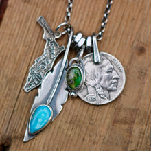 Load image into Gallery viewer, VINTAGE 70s Florida State pendant Reworked Necklace