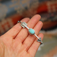 Load image into Gallery viewer, Sterling silver Arrow + Pilot Mountain Bracelet #2