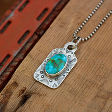 Load image into Gallery viewer, Sonoran Mountain Turquoise Dog Tag Necklace