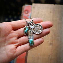 Load image into Gallery viewer, Kingman turquoise Bar Pendant + Pendant Reworked Necklace