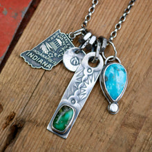 Load image into Gallery viewer, VINTAGE 70s Indiana State pendant Reworked Necklace