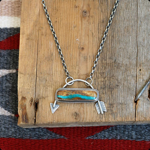 Royston Turquoise Arrow Pendant Necklace