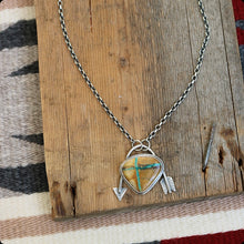 Load image into Gallery viewer, Royston Turquoise Arrow Pendant Necklace