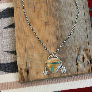 Royston Turquoise Arrow Pendant Necklace