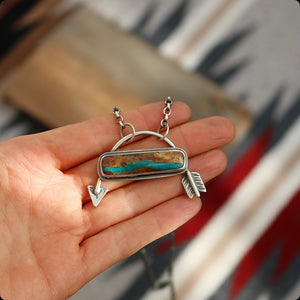 Royston Turquoise Arrow Pendant Necklace