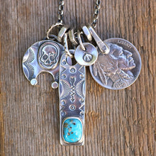 Load image into Gallery viewer, Sierra Bella turquoise Bar Pendant + Naja Reworked Necklace