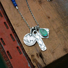 Load image into Gallery viewer, Sonoran Mountain turquoise Pendant + Bar Pendant Reworked Necklace