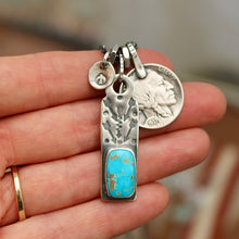 Load image into Gallery viewer, Sierra Bella Turquoise Bar Pendant + Nickel Reworked Necklace