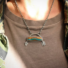 Load image into Gallery viewer, Royston Turquoise Arrow Pendant Necklace