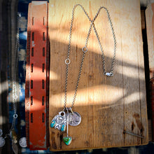 Load image into Gallery viewer, Sierra Bella Turquoise Thunderbird + Sonoran Mountain turquoise Arrow Pendant Reworked Necklace