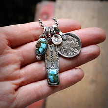 Load image into Gallery viewer, Kingman turquoise Bar Pendant + Pendant Reworked Necklace
