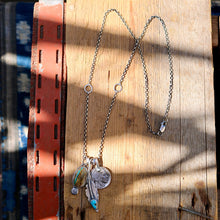 Load image into Gallery viewer, Royston Turquoise Pendant + Sierra Bella Feather Pendant Reworked Necklace