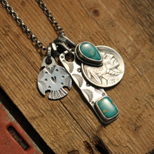 Load image into Gallery viewer, Royston turquoise  + 1920 Nickel Reworked Necklace